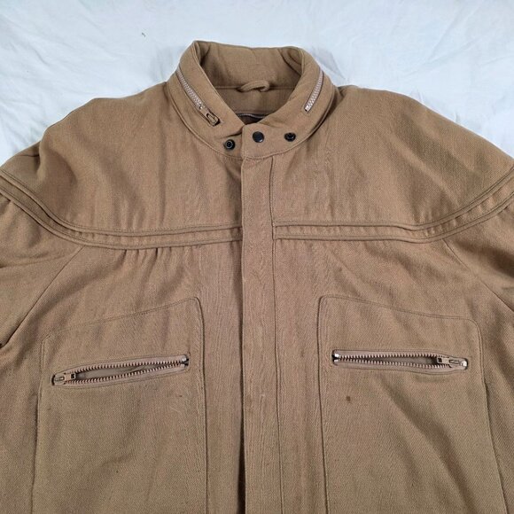 Vintage Hill & Archer Mens XL Tan Full Zip Jacket Pockets Casual Outdoors - Picture 4 of 10